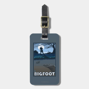 Big Foot walking through Golf Course Luggage Tag