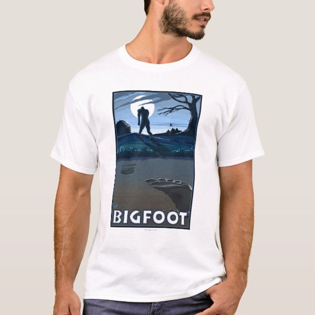 Big Foot walking through Golf Course T-Shirt (Front)