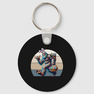 Big Foot With Bunny Ears Stealing A Bysket Of East Keychain