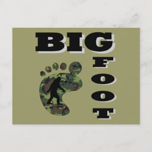 Big foot with foot logo postcard