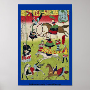 Big French circus by Utagawa,Hiroshige Poster