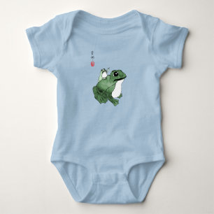 Big Frog Little Japanese Frog Toad 19th Century Baby Bodysuit