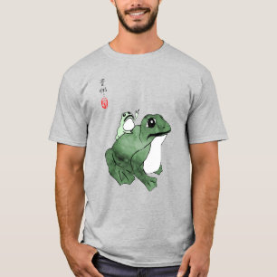Big Frog Little Japanese Frog Toad 19th Century T-Shirt