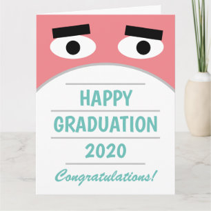 Big funny Happy Graduation class of 2023 face mask Card