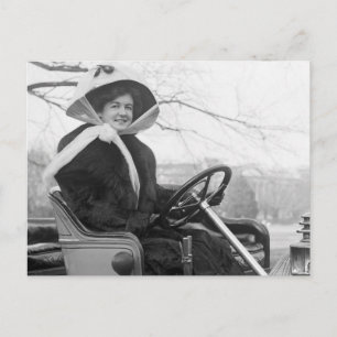 Big Fur Coat, early 1900s Postcard