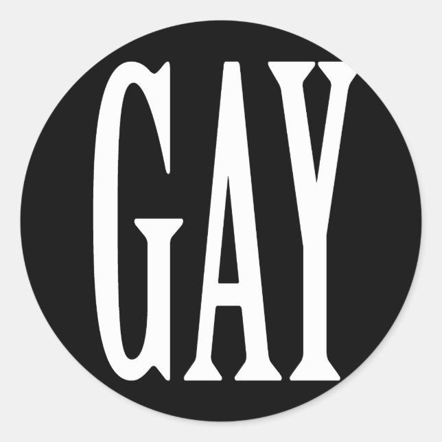 BIG GAY - CLASSIC ROUND STICKER (Front)
