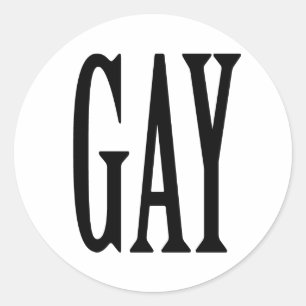 BIG GAY CLASSIC ROUND STICKER