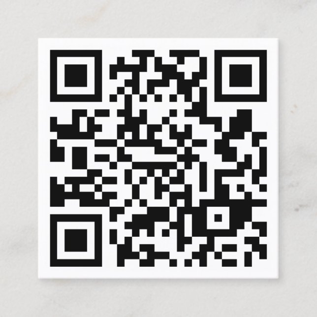 Big giant QR code  Square Business Card (Front)