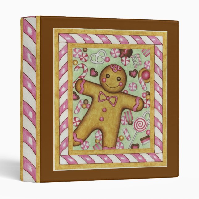 Big Gingerbread Scrapbook Holiday Binder (Front/Spine)