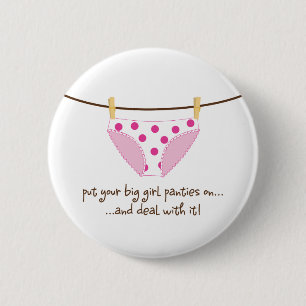 big girl 2 inch round button