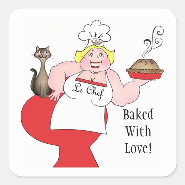 Big Girl Fun "Baked With Love!" Stickers (Front)