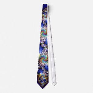 Big Glitter Fractal Tie