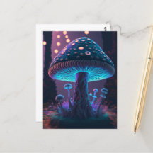 Big Glowy Mushroom - Purple & Blue