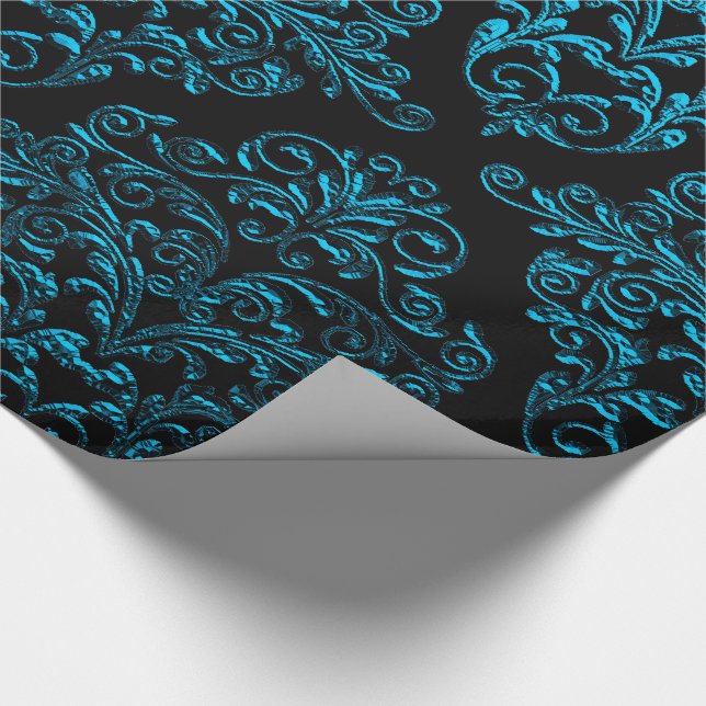 Big Gothic IV Damask Elegant Holiday 30" x 6' Wrapping Paper (Corner)