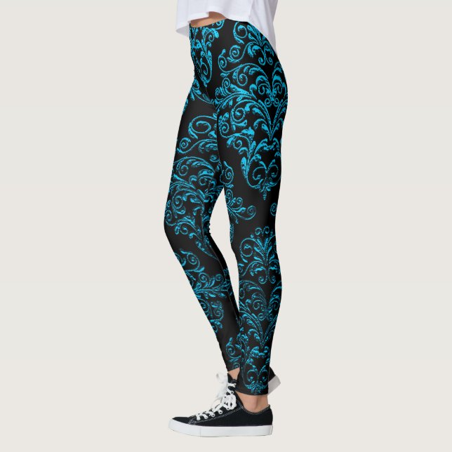 Big Gothic IV Damask Elegant Leggings (Left)