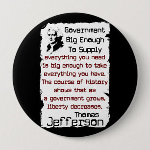 Big Government 4 Inch Round Button