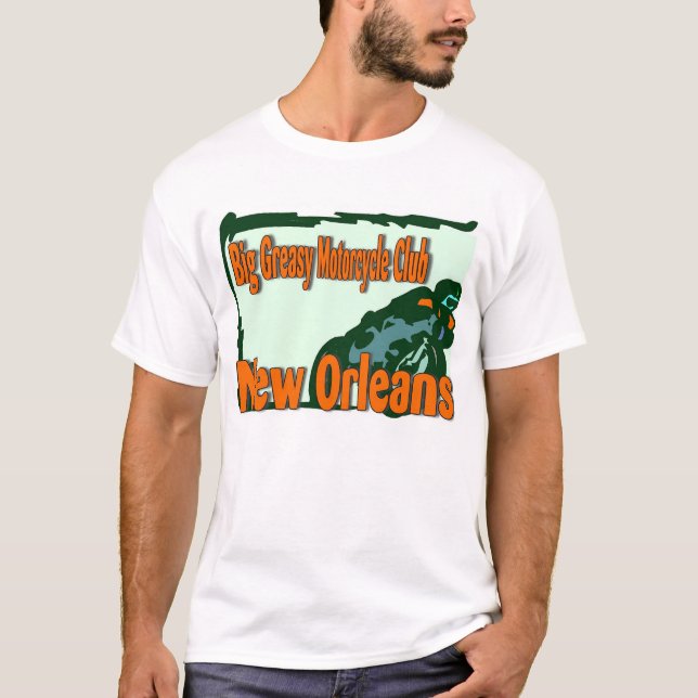 Big Greasy Motorcycle Club, New orleans T-Shirt (Front)
