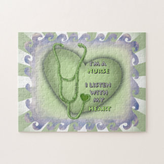 Big green heart nurse  jigsaw puzzle
