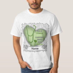 Big green heart nurse T-Shirt