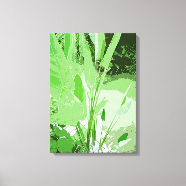 big green leafy water plant canvas print (Front)