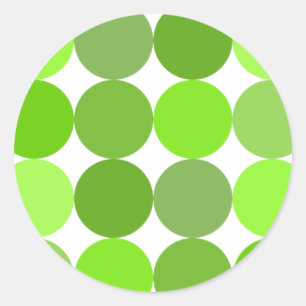 Big Green Polka Dots Classic Round Sticker