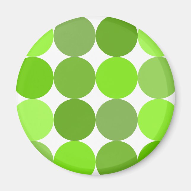 Big Green Polka Dots Magnet (Front)