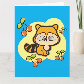 Big greeting card 8.5 x 11 inches with a fox