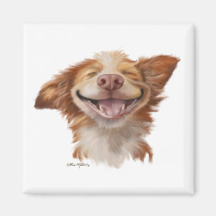Big Grin Dog Cartoon Magnet