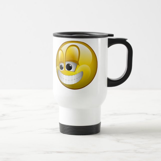 BIG GRIN FACE TRAVEL MUG (Right)