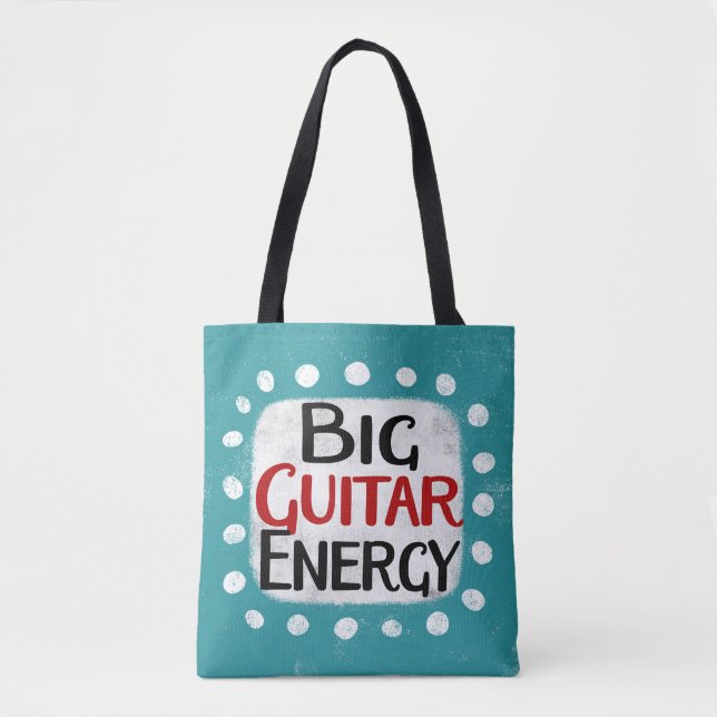 Big Guitar Energy Tote Bag (Front)