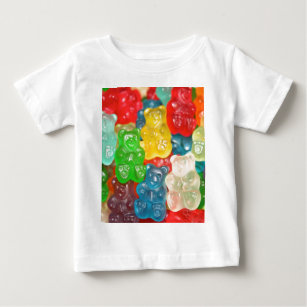 Big gummy bears pattern for big & small,candy,fun baby T-Shirt