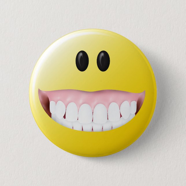 Big Gums Face 2 Inch Round Button (Front)