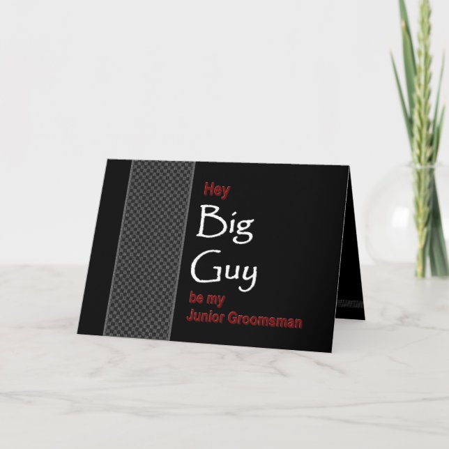BIG GUY Junior Groomsman  Wedding Invitation (Front)