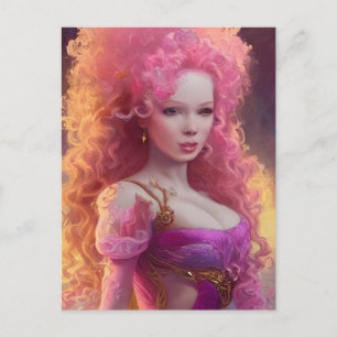 Big Hair Woman Postcard