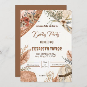 Big Hat Derby Party Invitation