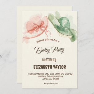 Big Hat Derby Party Invitation