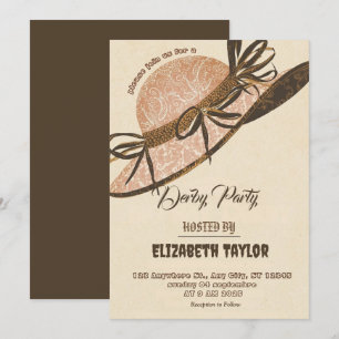 Big Hat Derby Party Invitation