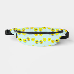 Big head chick on blue fanny pack