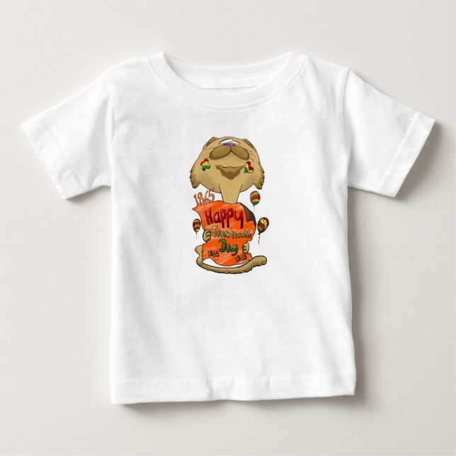 Big Head Juneteenth Cat Baby T-Shirt (Front)