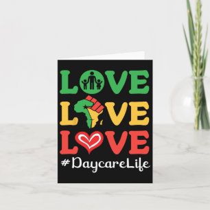 Big Heart Africa Map Raised Fist Love Love Love Da Card