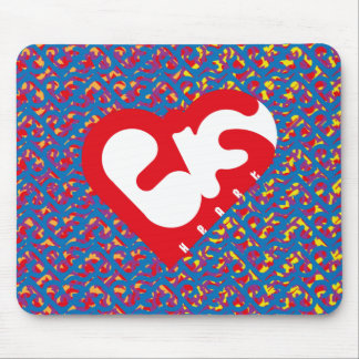 Big heart/Corazon Grande love by Masanser pixelat Mouse Pad