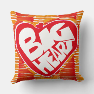 Big heart/Corazon Grande love by Masanser pixelat Throw Pillow