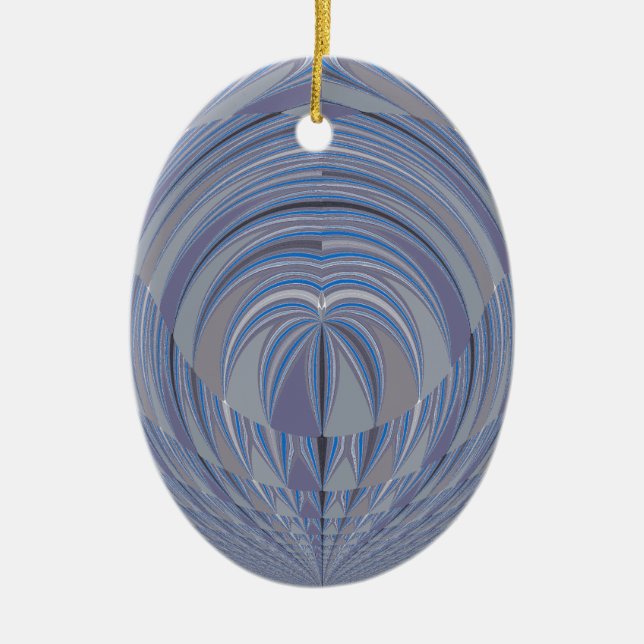 Big Heart Seamless Design Ceramic Ornament (Front)