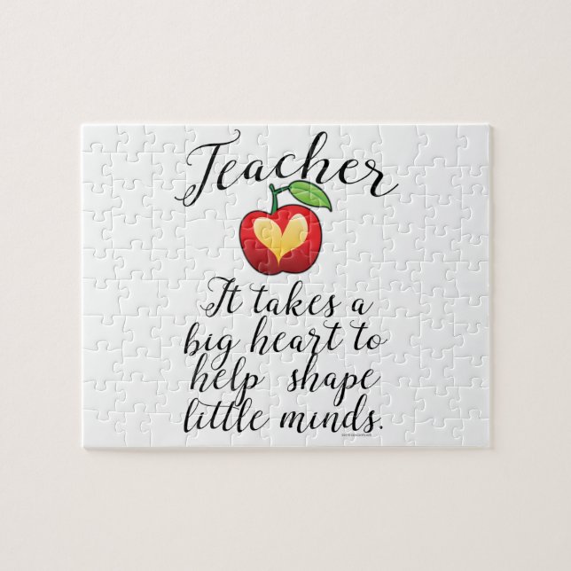 Big Heart To Help Shape Little Minds Teacher Jigsaw Puzzle (Horizontal)
