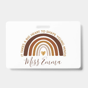 Big Heart to Shape Young Minds Teacher Badge