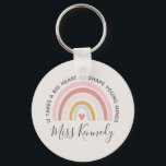 Big Heart to Shape Young Minds Teacher Gift Keychain<br><div class="desc">Big Heart to Shape Young Minds Teacher Gift keychain Share the love for your lovely students or say thank you in appreciation to your favourite kindergarten or elementary school teacher with a cute gift. If you need any custom work on this card, please contact me and I will assist you...</div>