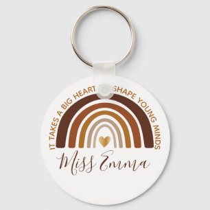 Big Heart to Shape Young Minds Teacher Keychain