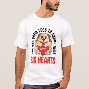 Big Hearted Dogs Men White T-Shirt