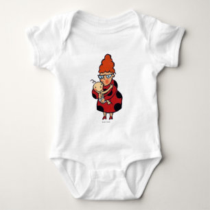 Big Hello Hugs from Auntie in Red Baby Bodysuit