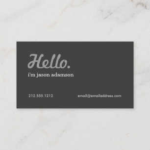 BIG HELLO INTRODUCTION No. 3 Business Card
